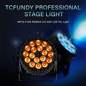 TCFUNDY 200W RGBWAUV LED Par Can Light DMX Stage DJ Disco Party Light Wash light - Picture 1 of 14