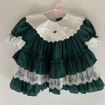 Vintage Lilo Children Dress California Green Sz XL Infant - Image 1 of 4