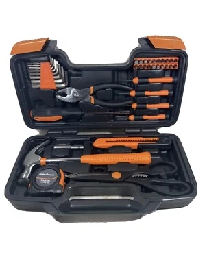 CARTMAN Orange 39-Piece Tool Set - General Household Hand Tool Kit - Image 1 of 4