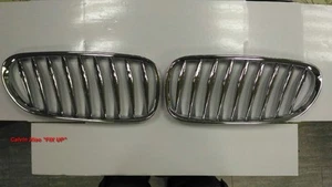 MIT CHROMED FRONT & SILVER REAR FRONT KIDNEY GRILLE BMW Z4 Z SERIES 2003-2008 - Picture 1 of 7
