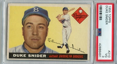 1955 Topps Duke Snider Brooklyn Dodgers #210 🚀😳💥 PSA Calificado 3  Foto 1 de 2