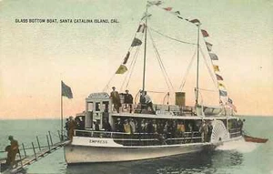 AK Glasboden Boot Avalon Catalina Insel Kaiserin geteilt um 1910 - Bild 1 von 2