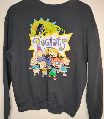 Suéter Rugrats Pequeño Negro Cuello Redondo Sudadera Nickelodeon Reptar Foto 1 de 4