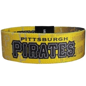 Pittsburgh Pirates Stretch Bracelet MLB Licensed Baseball - Picture 1 of 3
