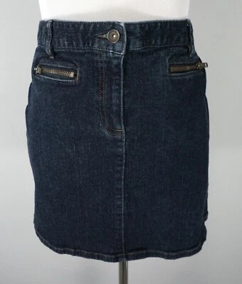ANN TAYLOR LOFT Blue Jean Straight Pencil Stretch Pocket Denim Short Skirt Sz 8 - Image 1 of 4