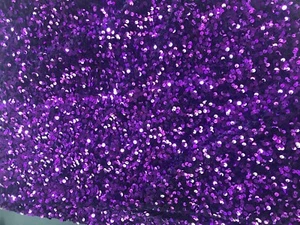 Purple Stretch Velvet Fabric with All Over Sequins, 54" , 2-Way Stretch, BTY - Picture 1 of 8