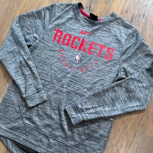 Houston Rockets Sweatshirt Mens S Gray Nike On Court Dri Fit NBA Pullover Pocket - Picture 1 of 9