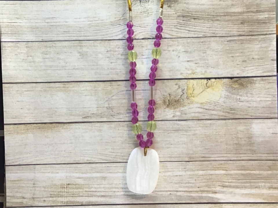 Collar italiano "Onyx" multipiedras preciosas acrílico cuentas (20-24” lazo continuo)`   Foto 1 de 1