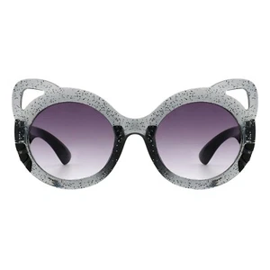 Toddlers & Little Girls Sunglasses Oversized Round Kitty Cat Glitters UV400 - Picture 1 of 30