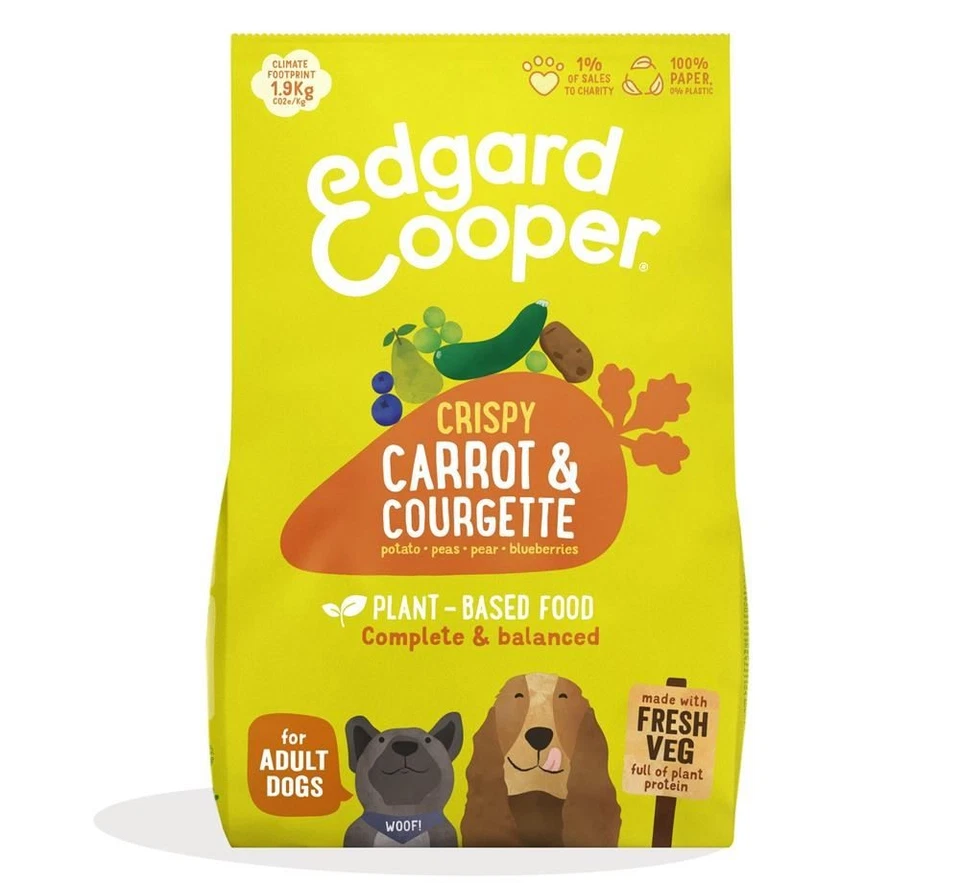Edgard & Cooper Plant-Based Dog Food Fresh Carrot and Courgette 1kg - Image 1 of 1