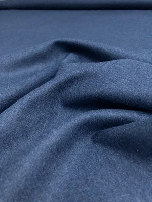 Deep Blue Melton Wool – The Fabric Store New Zealand, 59.5" Wide, LAST 67" PIECE - Image 1 of 4