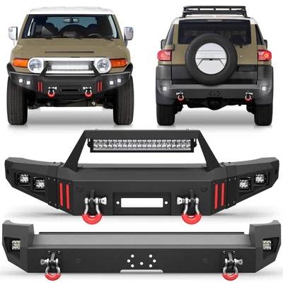 For 2007-2014 Toyota FJ Cruiser Front or Rear Bumper W/Winch Plate &Sensor Hole Foto 1 de 4