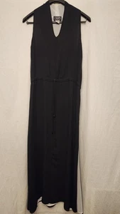 Yvonne LaFleur Maxikleid Wms Small schwarz ärmellos V-Ausschnitt Seitenschlitze edel - Bild 1 von 15