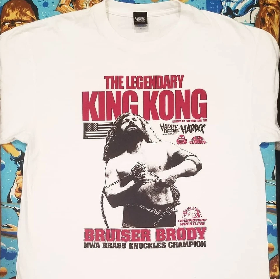 Bruiser Brody Hardcore Chocolate Japanese Wrestling Shirt XL WWF AJPW NJPW ECW - Image 1 of 4