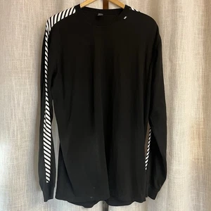 Camicia casual Helly Hansen uomo XXL nera manica lunga maglia a righe strato base - Foto 1 di 9