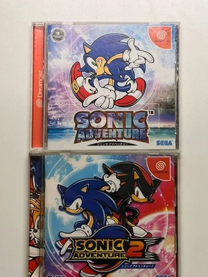 Lot 2 Sonic Adventure 1 2 Sega Dreamcast DC Used Game Very Good NTSC-J Japan JP - Image 1 of 3
