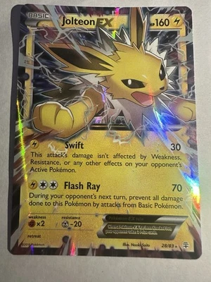 Pokemon TCG Jolteon EX 28/83 Generations Holo Rare 2016 - Image 1 of 4