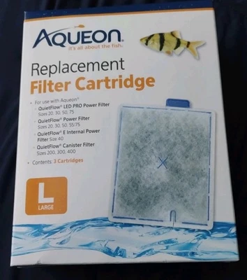 Aqueon Replacement Filter Cartridge Large 3 Pack For QuietFlow Filter  - Image 1 of 2