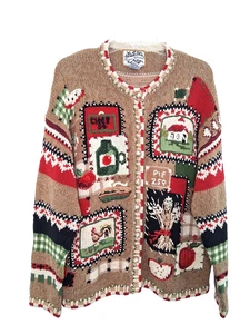 Vtg 90s Heirloom Collectibles Sweater Size Large Farm Cottage Core Grandma - Picture 1 of 12