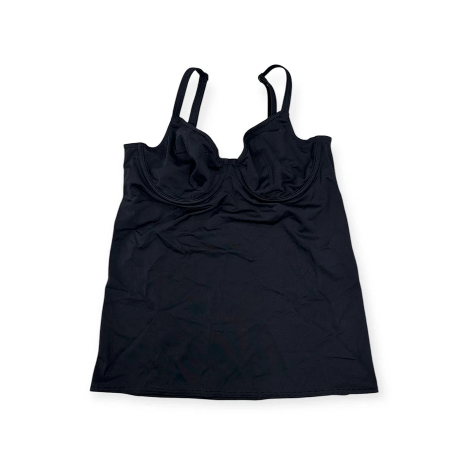 Camiseta de natación Freya NEGRO SÓLIDO Jewel Cove sin relleno Tankini, EE. UU. 32H, REINO UNIDO 32FF Foto 1 de 1