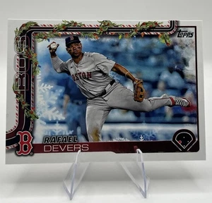 2025 Topps Holiday Rafael Devers SP Holiday Cookie Back - Picture 1 of 2