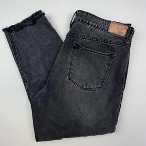 Bohme Jeans Womens 34 x 26 Estilo Black Distressed Cut Hem Ankle Denim - Picture 1 of 6