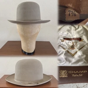1960s Champ Kasmir Finish 7 3 /8 Silverbelly Dress Fedora Western Vtg Hat 60s - Picture 1 of 22
