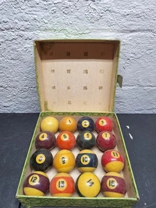 Palline da biliardo tascabili Hyatt Vitalite 2-1/4" Albany USA piscina vintage - Foto 1 di 16