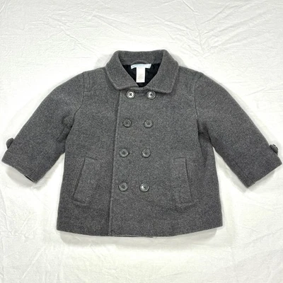 Chaqueta Chaquetón Janie and Jack Niños Niñas Gris Mezcla Lana 12 l-24 Meses Foto 1 de 4
