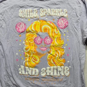 Simply Southern "Smile Sparkle and Shine" Dolly Parton Tee T-Shirt Women L Large - Picture 1 of 7