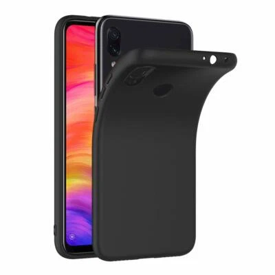 COVER CUSTODIA PER XIAOMI REDMI NOTE 7 NERO OPACO TPU SLIM MORBIDA ULTRASLIM - Immagine 1 di 4