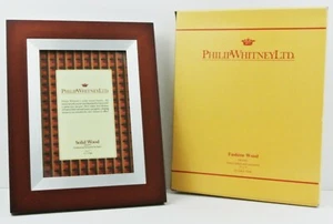 Philip Whitney Ltd 10"x8" Jasper Walnut Frame Hand Crafted For 5"X7" Photos NEW - Picture 1 of 4