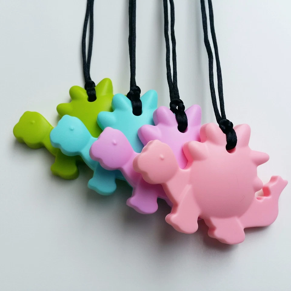 Dinosaur Silicone Teething Necklace Pendant Jewellery Baby Nursing BPA Free - image 1 of 1