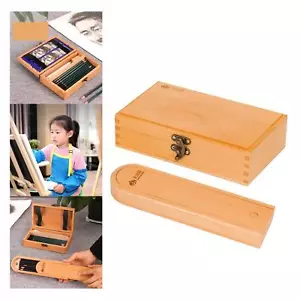 Wooden Box Wood Craft Boxes Art Tool and Brush Storage Box Wood Gift Boxes - Picture 1 of 14