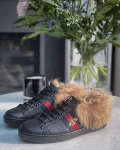 Gucci ace Sneaker with fur lining IT 34, U.K. 2. RRP £ 560 - Picture 1 of 10