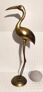 sculpture en forme de Héron en laiton 65 cm vintage 1970 - Picture 1 of 6