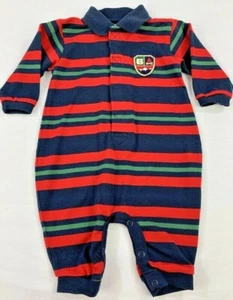Oshkosh B'gosh Baby Boy’s Red Striped One Piece Sz 3-6 MOS - Picture 1 of 8