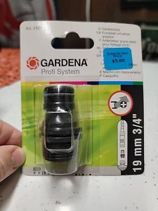 LOTTO - Gardena Adattatore Sistema Professionale 3/4" 19mm più Accoppiatore Tubo - Foto 1 di 5