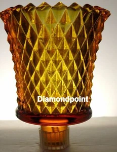 Home Interior Diamond POINT AMBER votive cup w/ rubber grommet - Picture 1 of 1