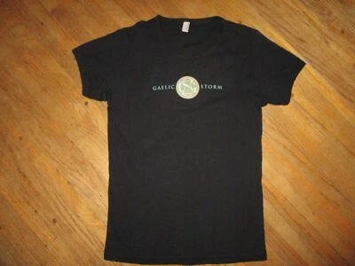 GAELIC STORM T SHIRT Celtic Irish Band Concert Ribbed Fitted Stretch WOMEN'S - Imagem 1 de 2