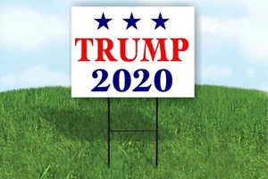 Trump 2020 3 Sterne Hofschild Politisch Republikanisch VERKEHRSSCHILD mit Ständer - Bild 1 von 4