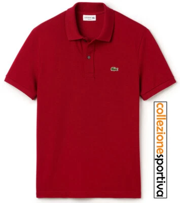 POLO LACOSTE SLIM FIT IN PETIT PIQUÈ MANICA CORTA- PH4012-00-476 col. bordeaux - Immagine 1 di 3