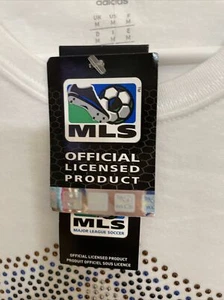 LA GALAXY Women’s T-shirt Sz S Small White With Silver Beads Rare Collectible - Picture 1 of 11