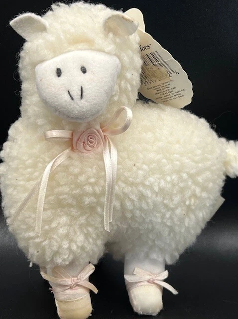 Bailarina Russ Twinkle Toes Pascua Oveja Cordero Rosa y Blanco 7" Peluche Foto 1 de 4