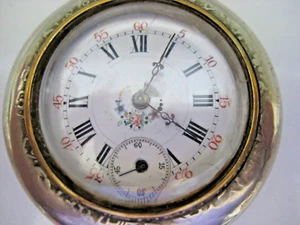 TASCHENUHR CA. 1900 JURA BLUMIGES ZIFFERBLATT - Bild 1 von 12