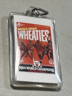 1991 Bulls Michael Jordan Wheaties Box Key Chain Keychain RARE World champions - Image 1 of 2