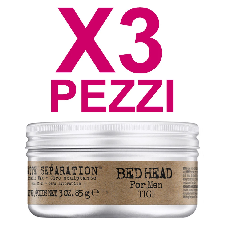 TIGI Kit Bed Head B For Men Matte Separation Wax 85gr 3 Pezzi