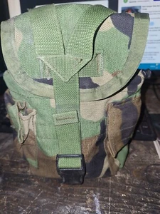 Molle II 1 QT Canteen Carrier/Utility Pouch Woodland Camo SDS W/NEW CANTEEN - Picture 1 of 7