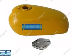 Compatible With Norton Hi-Rider Yellow Aluminium Fuel Petrol Tank With Cap AEs - Foto 1 di 6