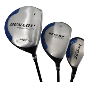 Dunlop Powerlift 460CCF Driver 3 Fairway Wood and J Hybrid Golf Club Bundle - Picture 1 of 8